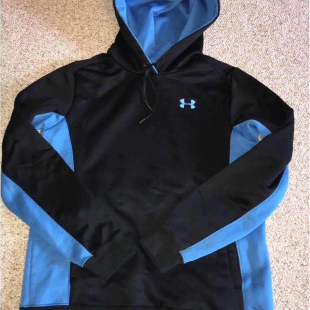 Under Armour Black & Blue Hoodie – Size Small
